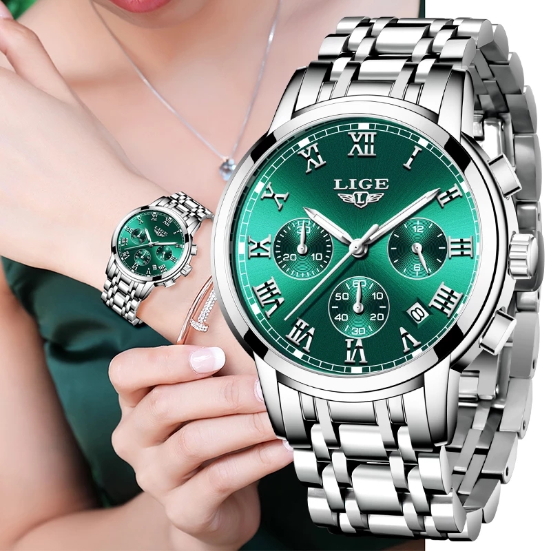 Ladies Luxury Watch - LIGE 2024 New Fashion Women Watches