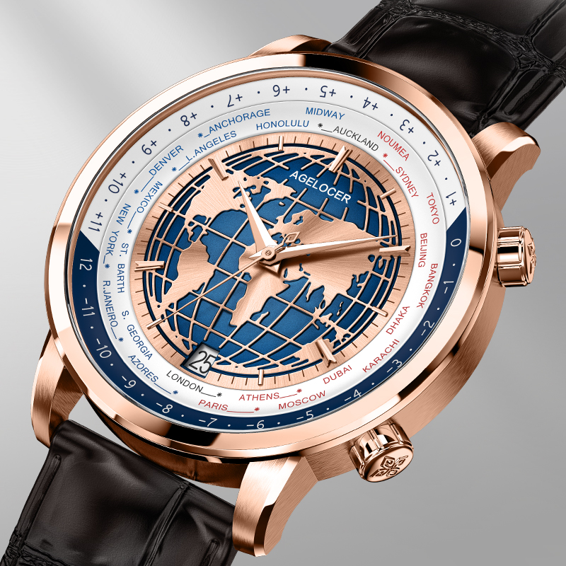 Luxury Watch Brands In World - AGELOCER Men's Top Brand Blue World