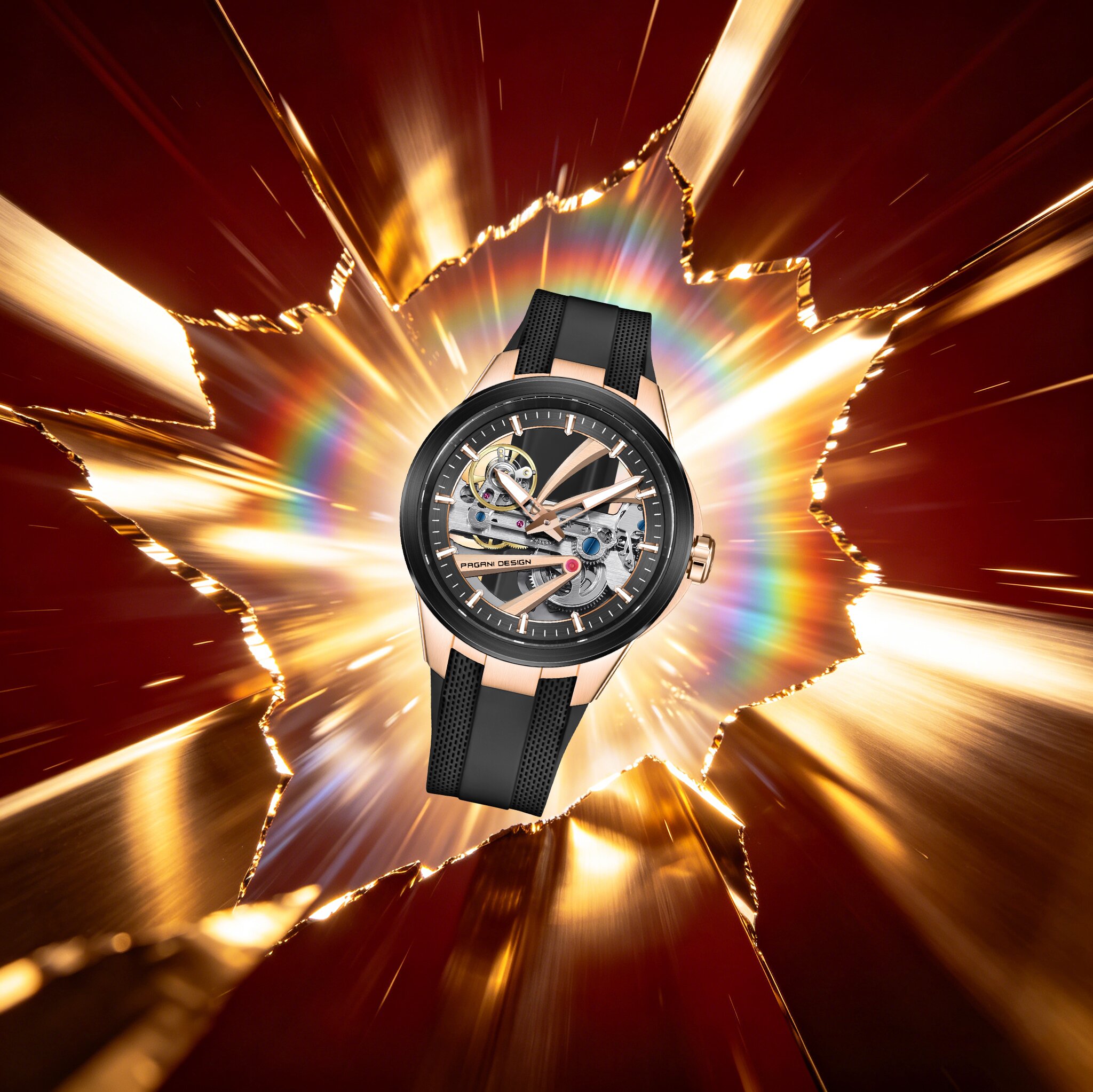 PAGANI DESIGN Extraordinary De – Luxury Watch Gold And Black recenzja i cena