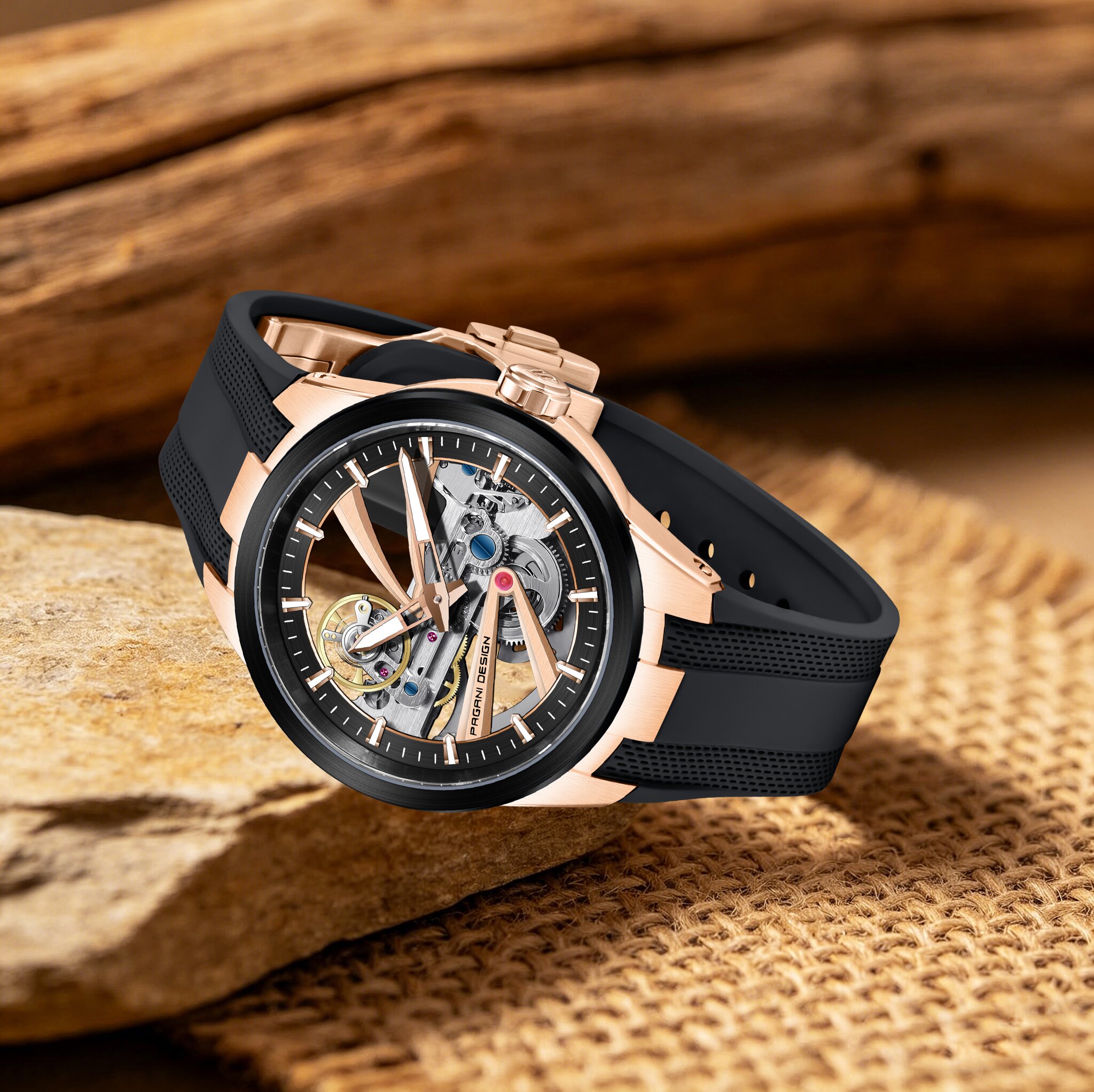 PAGANI DESIGN Extraordinary De – Luxury Watch Gold And Black recenzja i cena