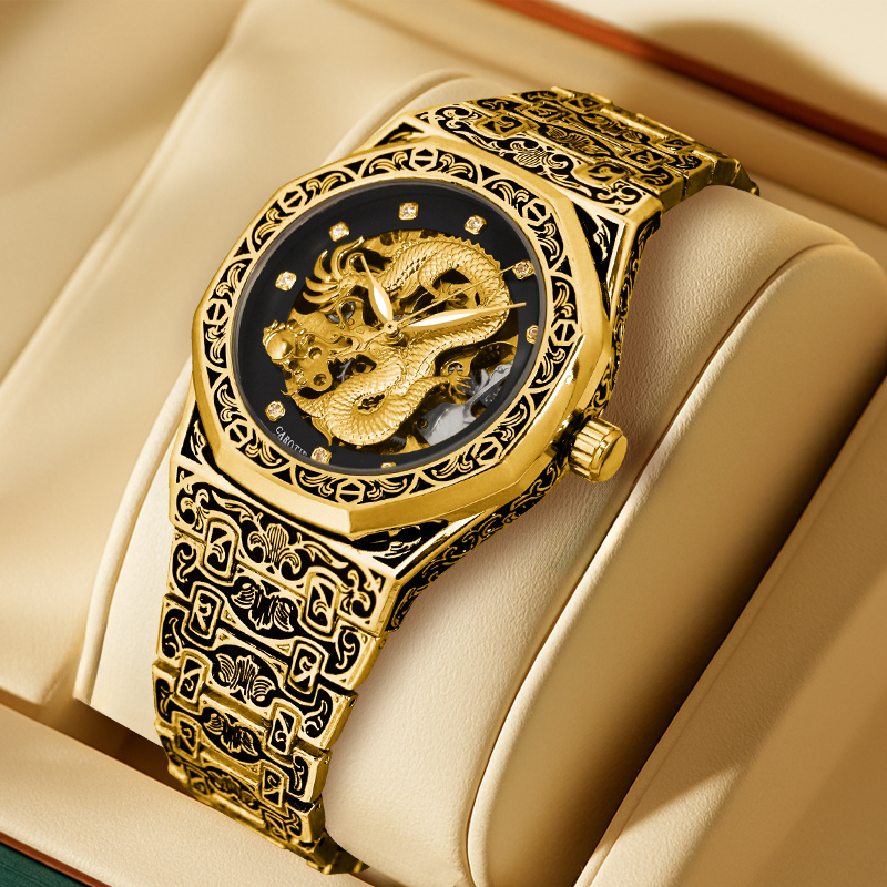 A men's black and gold vintage – Luxury Watch Gold And Black recenzja i cena