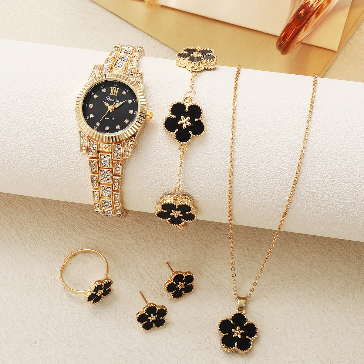 Luxury Gold Crystal Watch Blac – Luxury Watch Gold And Black recenzja i cena