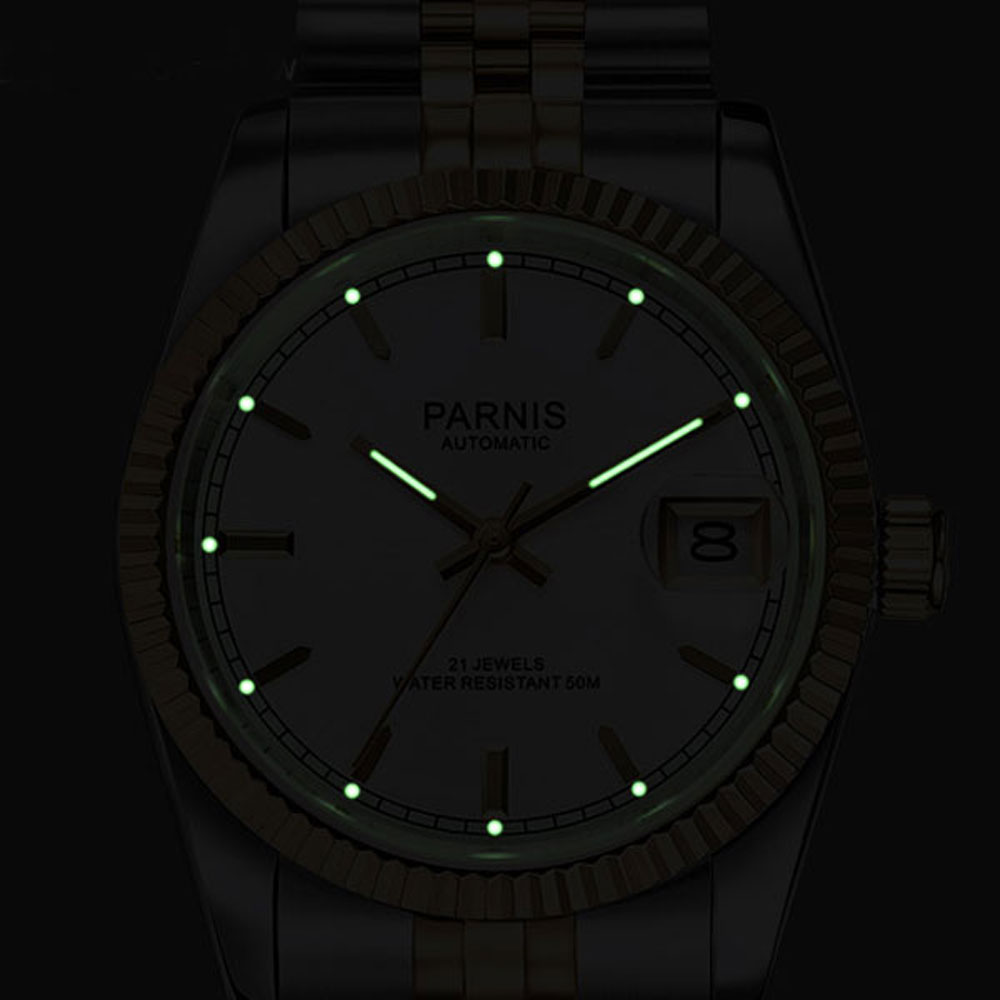Parnis 36mm Mens Automatic Wat – Luxury Watch Gold And Black recenzja i cena