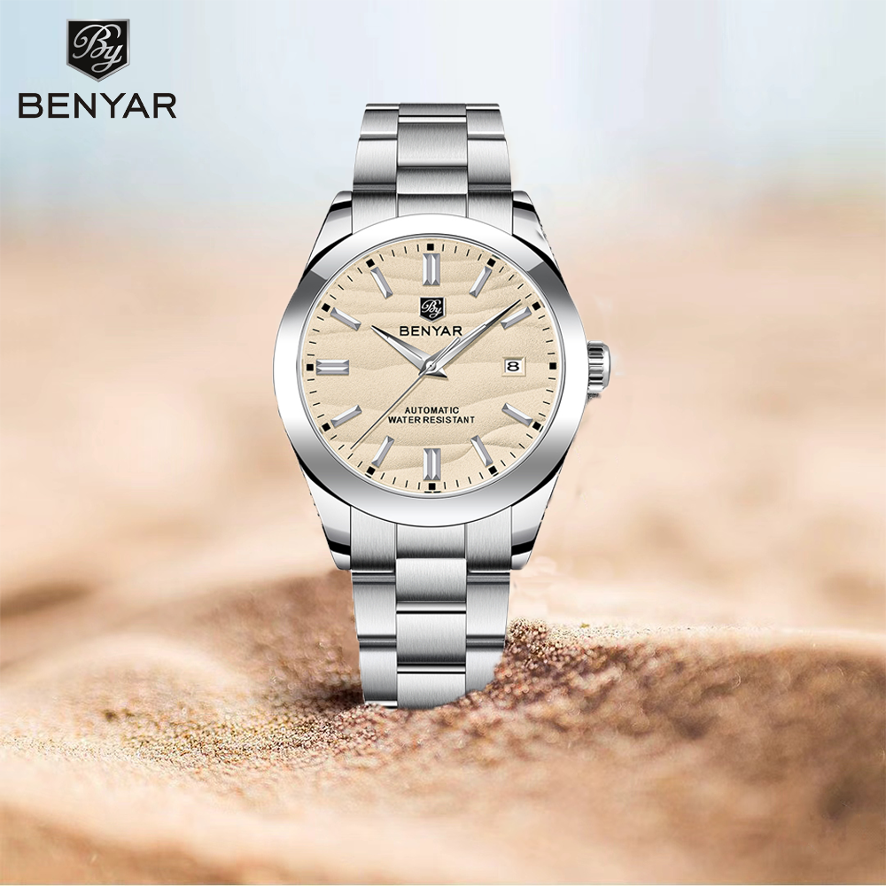 BENYAR luxury brand 40MM sand  – Automatic Pilot Watch recenzja i cena