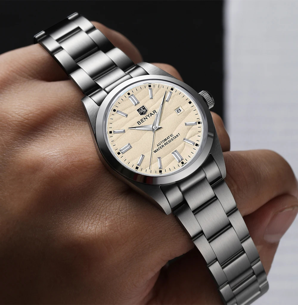 BENYAR luxury brand 40MM sand  – Automatic Pilot Watch recenzja i cena