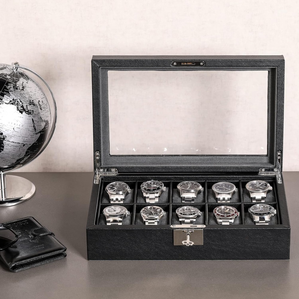 10 Slot Locking Leather Watch  – Luxury Women'S Watch recenzja i cena