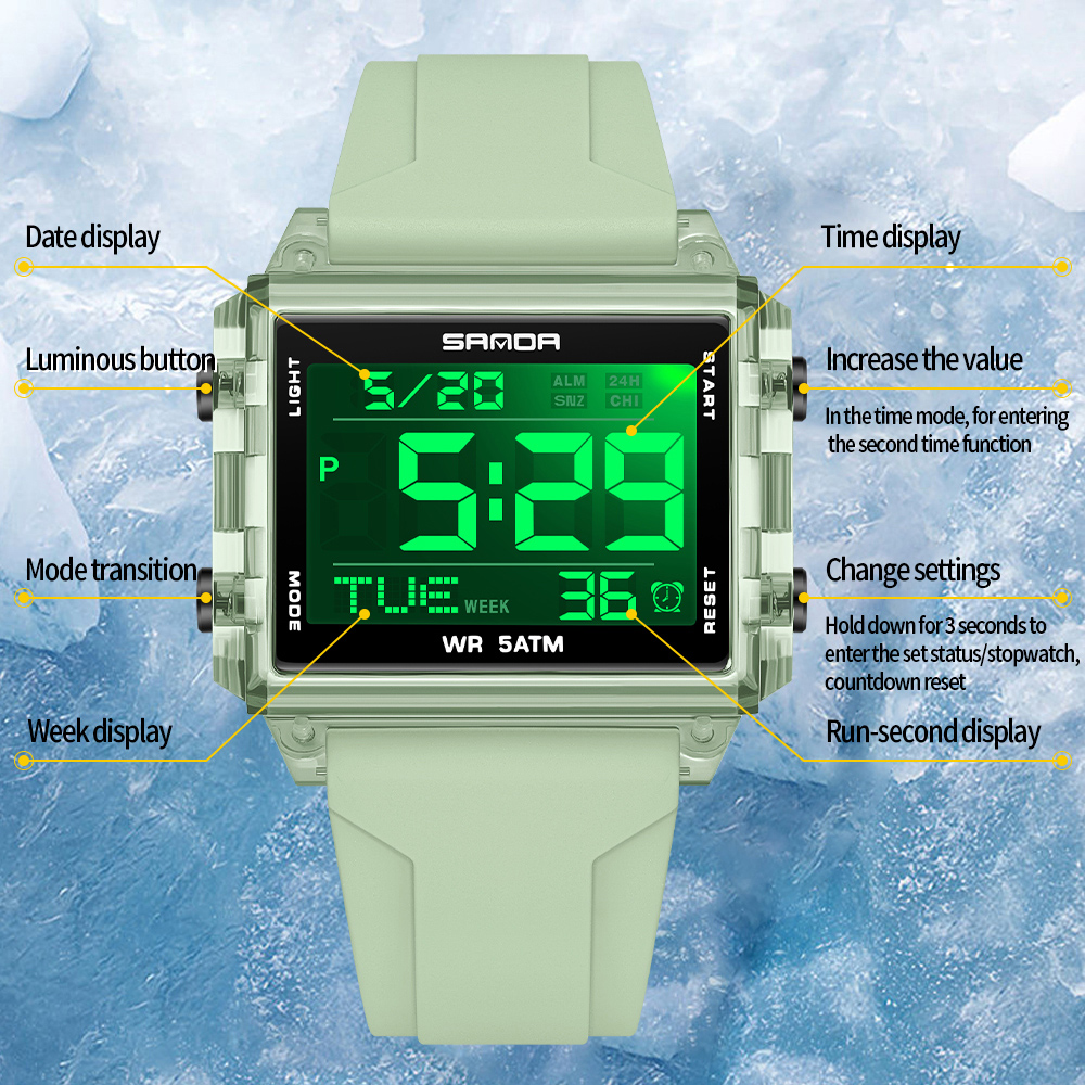 SANDA Brand Fashion LED Watch  – Luxury Watch Brands In World recenzja i cena