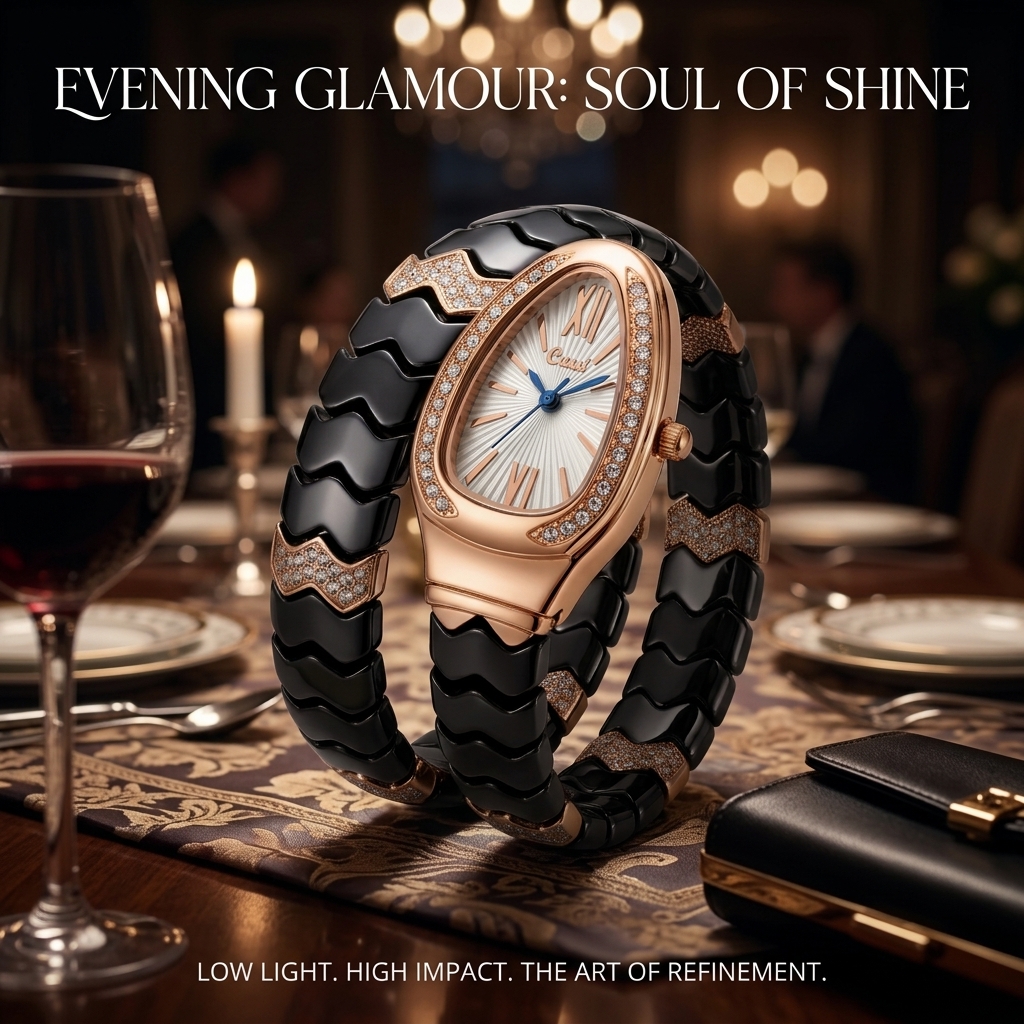 4pc Ladies Black and Rose Gold – Luxury Watch Gold And Black recenzja i cena