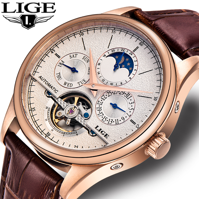 LIGE Brand Classic Mens Retro  – Automatic Pilot Watch recenzja i cena
