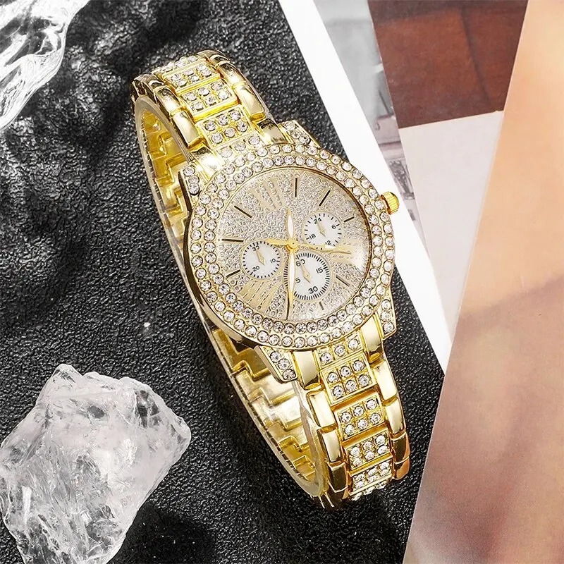 Women's Quartz Watch Gold Luxu – Luxury Women'S Watch recenzja i cena