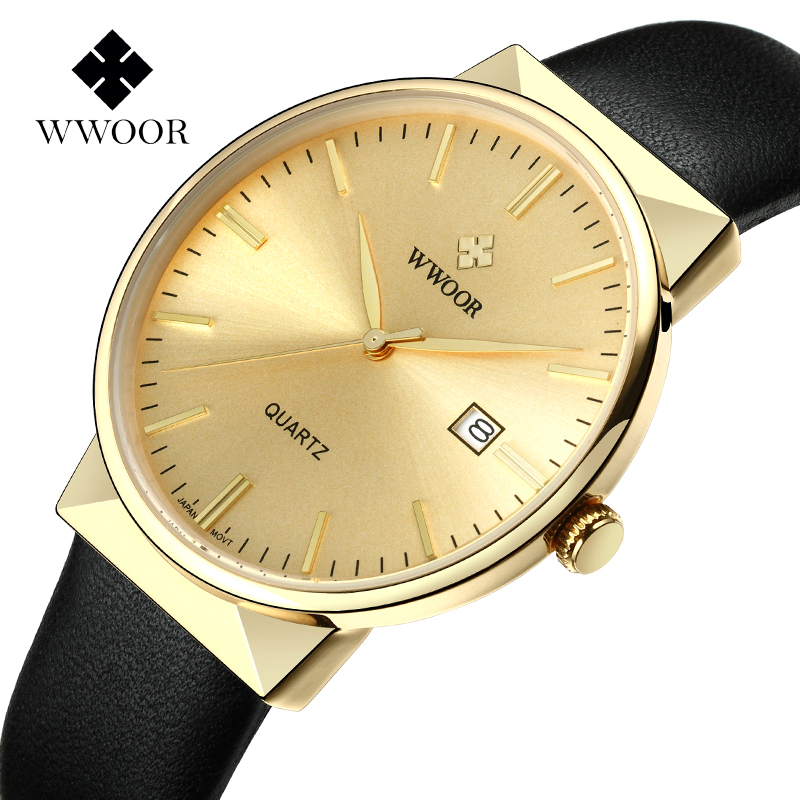 WWOOR Men's Watches Top Brand  – Luxury Watch Gold And Black recenzja i cena
