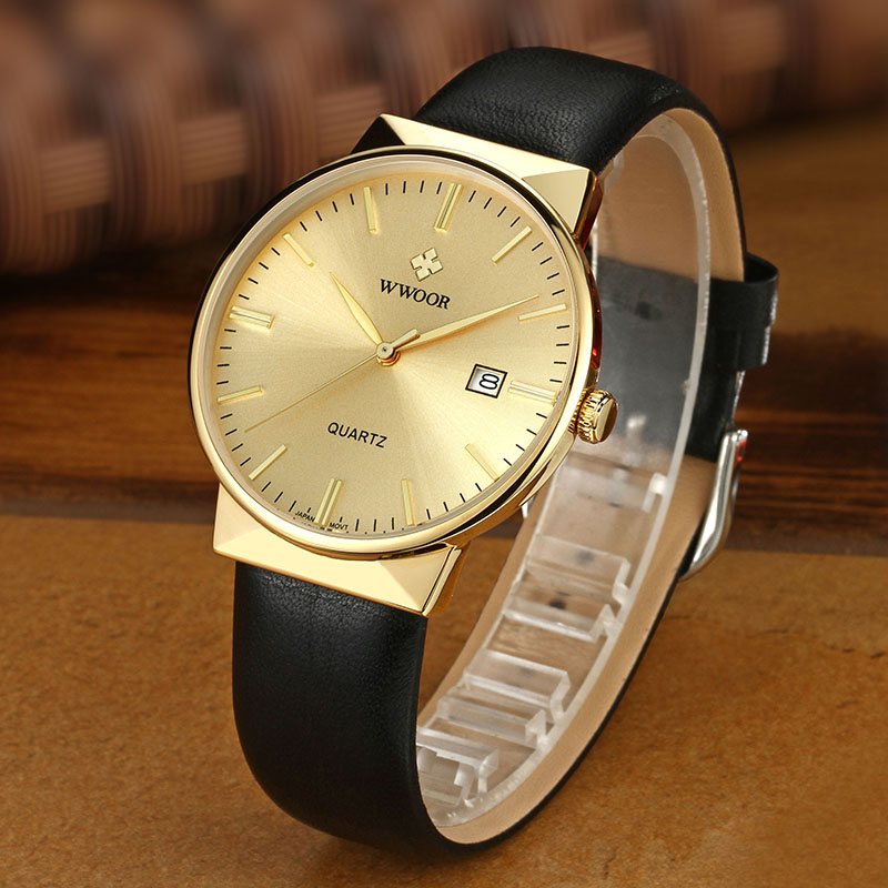 WWOOR Men's Watches Top Brand  – Luxury Watch Gold And Black recenzja i cena