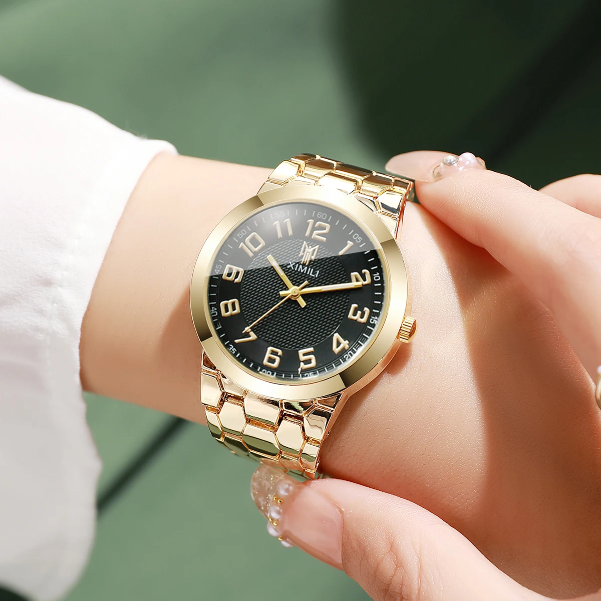 Luxury Gold Tone Women's Wrist – Luxury Watch Gold And Black recenzja i cena