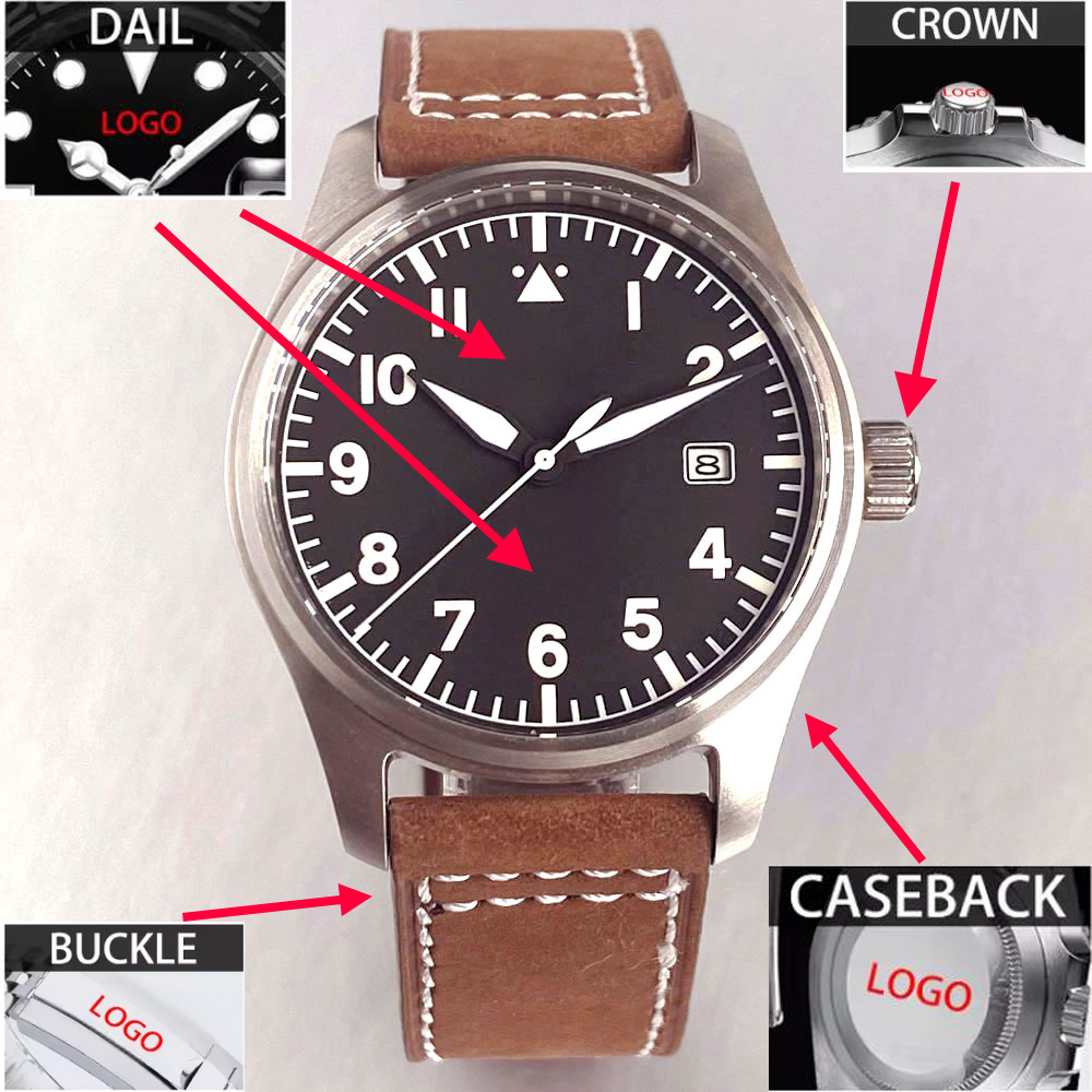 Customized 39mm Classic Pilot  – Automatic Pilot Watch recenzja i cena