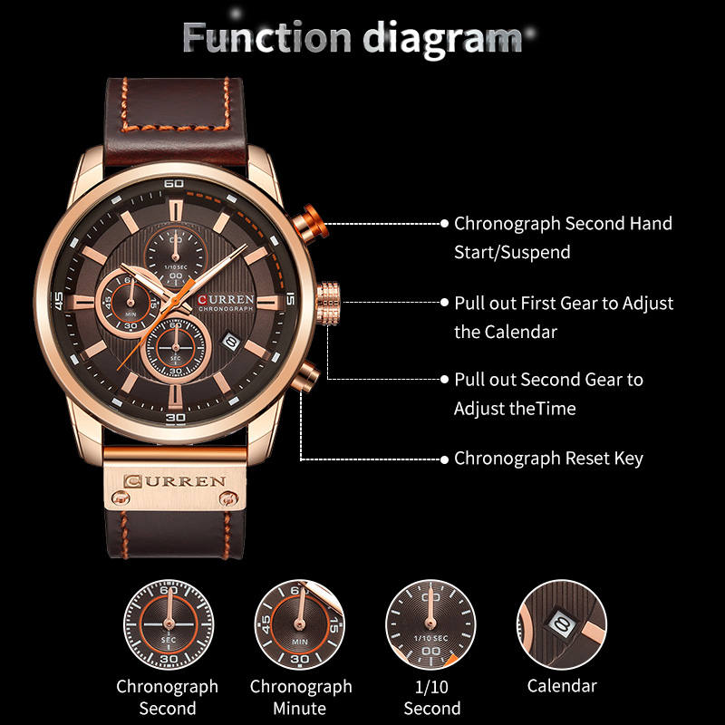 CURREN 8291 Luxury Brand Men's – Luxury Watch Apple recenzja i cena