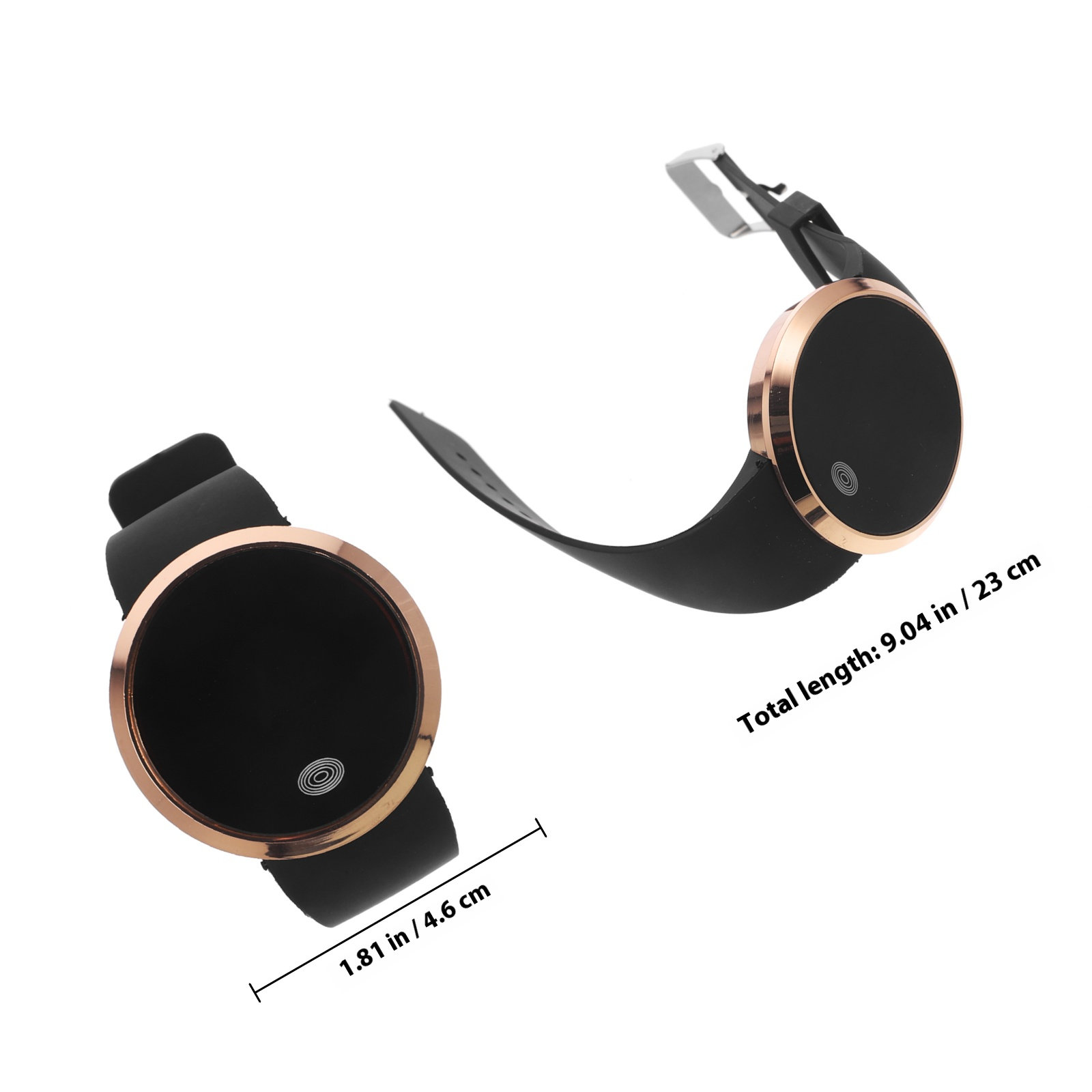 Men Women LED Alloy Wristbands – Luxury Watch Gold And Black recenzja i cena