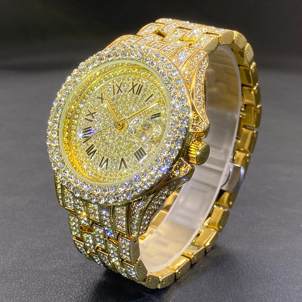 Big Gold Silver Black Wristwat – Luxury Watch Gold And Black recenzja i cena