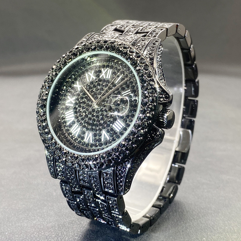 Big Gold Silver Black Wristwat – Luxury Watch Gold And Black recenzja i cena