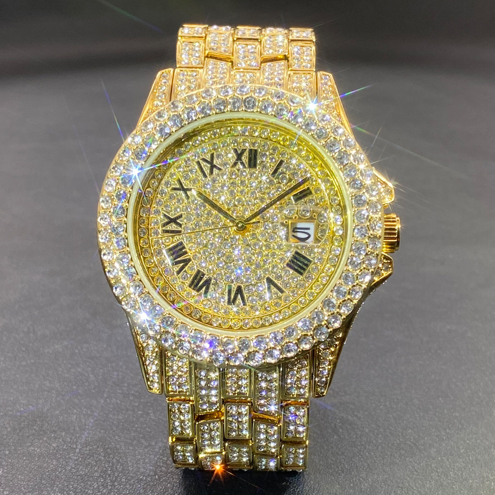 Big Gold Silver Black Wristwat – Luxury Watch Gold And Black recenzja i cena