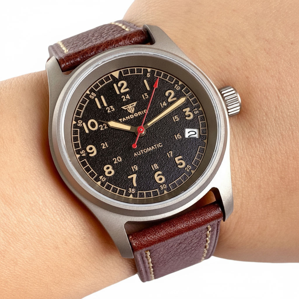 Customized Watch Titanium NH35 – Automatic Pilot Watch recenzja i cena